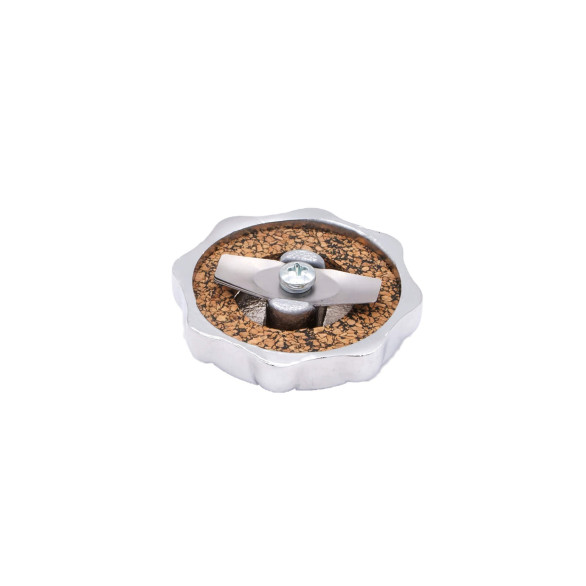 Chrome-plated radiator filler cap for Renault 4cv