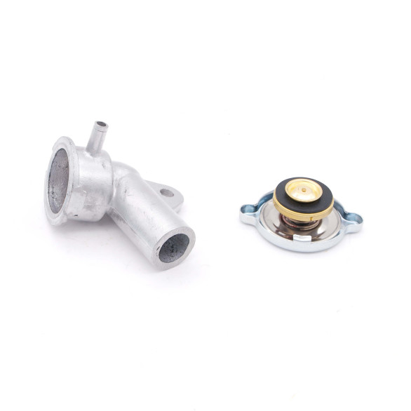 Pipe alu ⌀32 + bouchon radiateur Renault Dauphine 2ème modèle