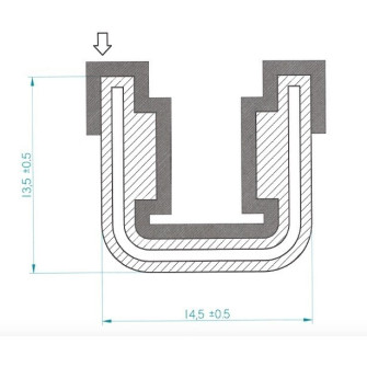 Coulisse de glace armée pour Peugeot 204 304 coupé. Alépoc.