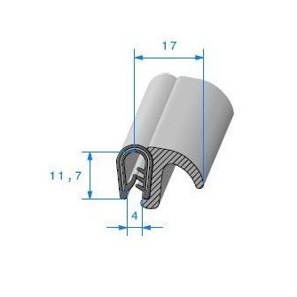 Joint de seuil de porte adaptation pour Peugeot 204 304 coupé