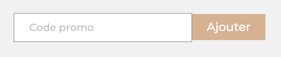 Saisie code promo